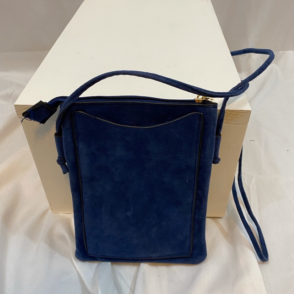 Vintage crossbody navy tassel purse thin strap - Picture 4 of 7